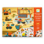 Djeco Asphalte Transfers Activity | Kids Vehicle Rub-On Stickers