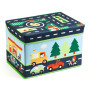 Coffre de Rangement Circuit Djeco | Boîte à Jouets 2-en-1