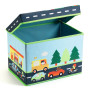 Coffre de Rangement Circuit Djeco | Boîte à Jouets 2-en-1
