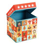 Djeco Stars Toy Box & Seat - 2-in-1 Wooden Storage Chest