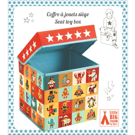 Coffre à Jouets Siège Stars Djeco | Boîte de Rangement 2-en-1