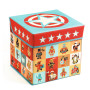 Djeco Stars Toy Box & Seat - 2-in-1 Wooden Storage Chest