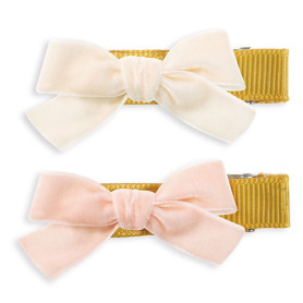 Djeco Alicia Hair Clips x2 | Velvet Bow Hair Accessories