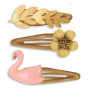 Djeco Carmen Hair Clips x3 | Elegant Swan & Flower Accessories