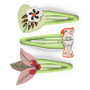 Djeco Colomba Hair Clips x3 | Exotic Bird & Leaf Accessories