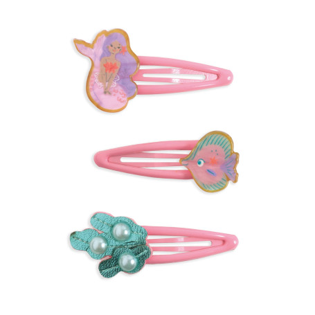 Marina Hair Clips x3 Djeco | Mermaid & Seaweed Kids' Hair Accessories