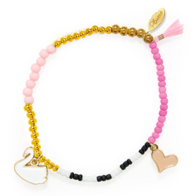 Swann Bracelet Djeco | Swan & Heart Kids' Jewelry with Tassel