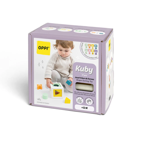 Kuby OPPI® | Cube d'Éveil Évolutif en Bois et Bio-Silicone