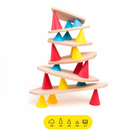 Piks OPPI Small Kit | Jeu de Construction Bois & Silicone (24 pcs)