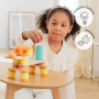 Stix OPPI Building Toy 60 Pieces | Educational Wood & Silicone Set