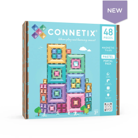 CONNETIX Pastel Portal Pack 48 pc | Magnetic Tile Expansion Set