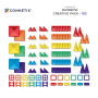 Pack Créatif CONNETIX Arc-en-ciel 102 pcs | Jeu Magnétique de Construction