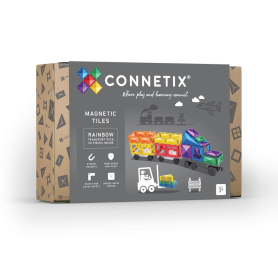 CONNETIX Rainbow Transport Pack 50 pc | Magnetic Vehicle Building Set