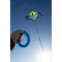 Cerf-volant Brasington Swift Delta Spiderkites bleu vert