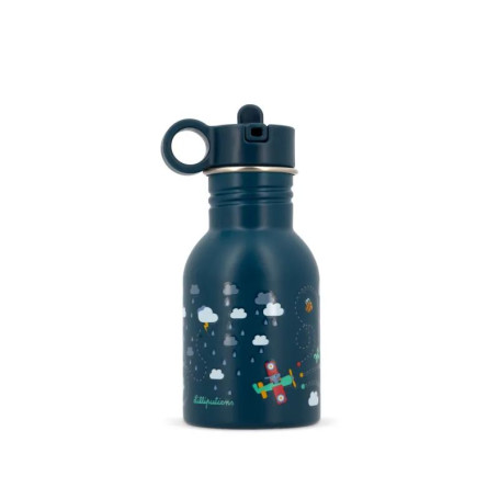 Gourde paille enfant Jules le chien Lilliputiens | Étanche 400 ml