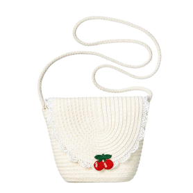 Souza! Kids Coco Cherry Bag | White Woven Handbag