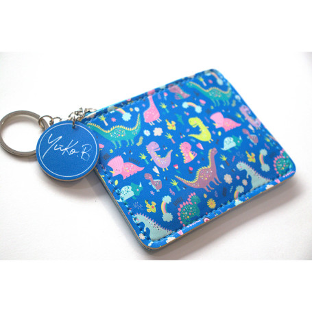Yuko.B Carlie Dinos Kids Coin Purse | Blue Dinosaur Wallet