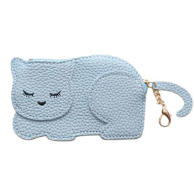 Porte-monnaie chat Katie Yuko.B | Chaton élégant bleu