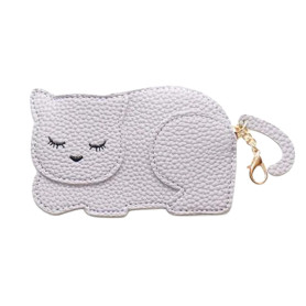 Porte-monnaie chat Katie Yuko.B | Chaton élégant parme