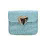 Yuko.B Mini-Love Kids Crossbody Bag | Glitter Mint Heart Purse