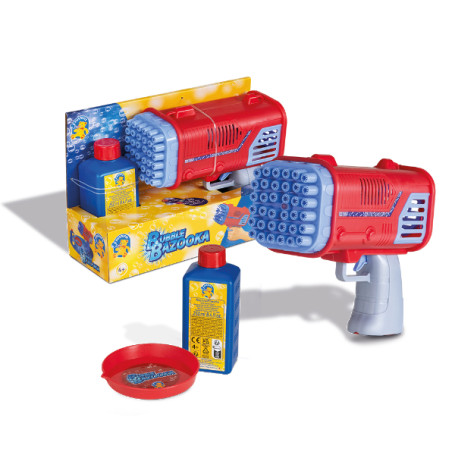 PUSTEFIX Bubble Bazooka Machine Gun | 36 Nozzles & LED Light