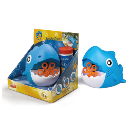 PUSTEFIX Mini Bubble Machine Shark | Automatic Bubble-Shark Blaster