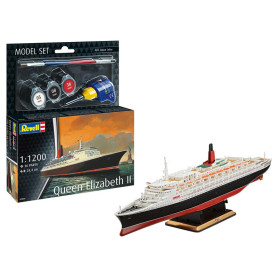 Revell Queen Elizabeth II Model Set | 1:1200 Scale Cruise Ship Kit