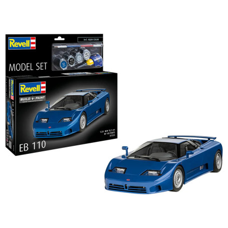 Revell Bugatti EB 110 Model Set | 1:24 Scale Supercar Vehicle Kit