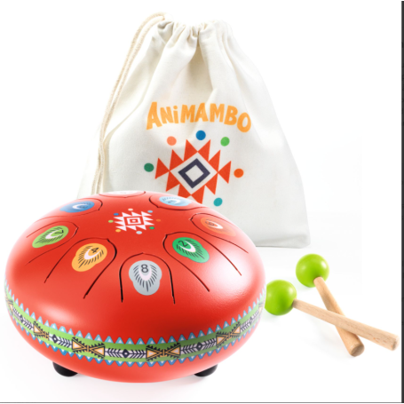 Petite guitare en bois Djeco Animambo | 6 cordes métalliques 54 cm