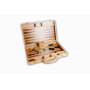 Jeu de Backgammon 38 cm en bois naturel