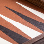 Jeu de Backgammon 48 cm en cuir synthétique Caramel