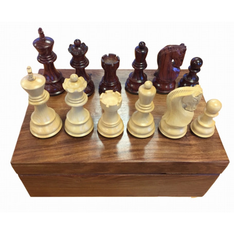 Pièces d'échecs de luxe Sheesham et Buis T5