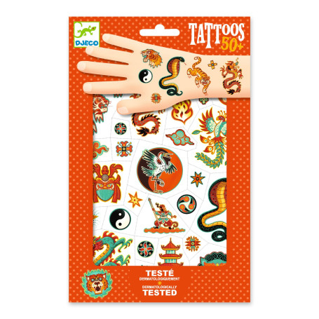 Djeco Esprit Martial Kids Temporary Tattoos