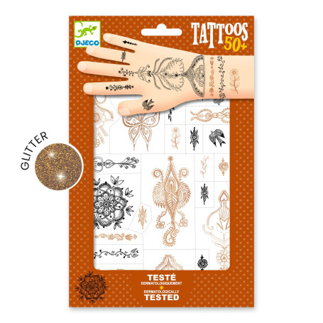 Djeco Souffle d'Orient Kids Glitter Temporary Tattoos