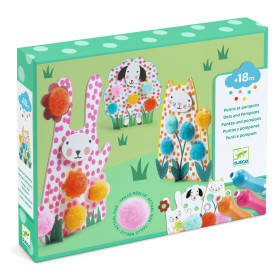 Peinture Des points et des pompons - Dans l’herbe - Djeco