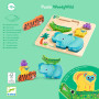 Djeco WoodyWild Wooden Wild Animals Chunky Puzzle
