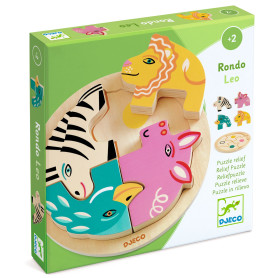 Djeco Rondo Leo Wooden Shape Matching Puzzle