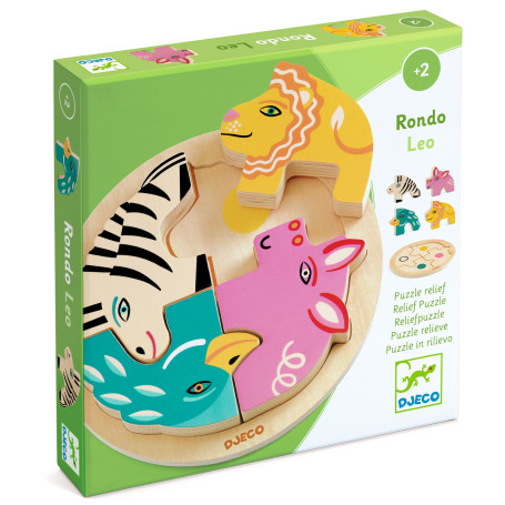 Djeco Rondo Leo Wooden Shape Matching Puzzle