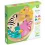 Puzzle d'encastrement en bois Rondo Leo Djeco