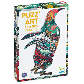 Djeco Penguin Puzz'Art 150 Piece Shaped Silhouette Puzzle