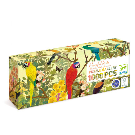Djeco Peaceful Birds 1000 Piece Panoramic Art Puzzle