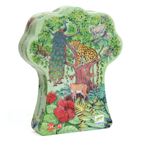 Puzzle silhouette 54 pièces Jungle indienne Djeco