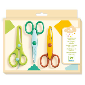 Lot de 3 ciseaux créatifs enfant apprentissage Djeco