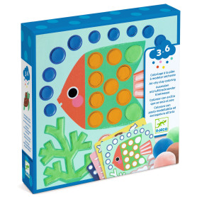 Djeco Coquins sous l'eau Air-Dry Clay Coloring Activity