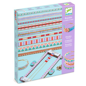 Djeco Majuscules Kids Wooden Bead Loom Set