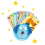 Djeco Blue Dog Card Holder for Toddlers and Kids
