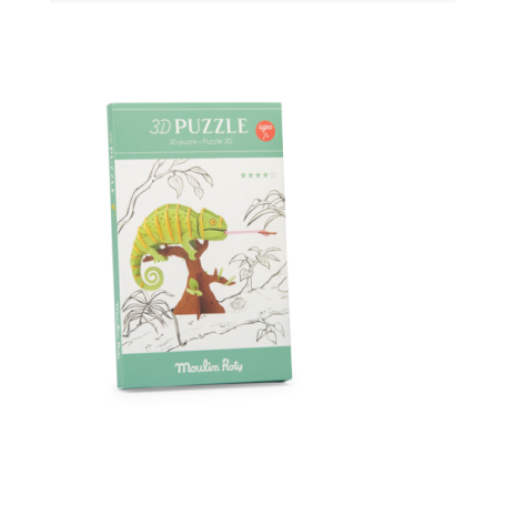 Puzzle 3D Caméléon Tout autour du monde Moulin Roty