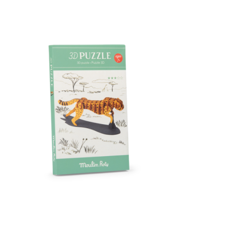 Puzzle 3D Guépard Tout autour du monde Moulin Roty