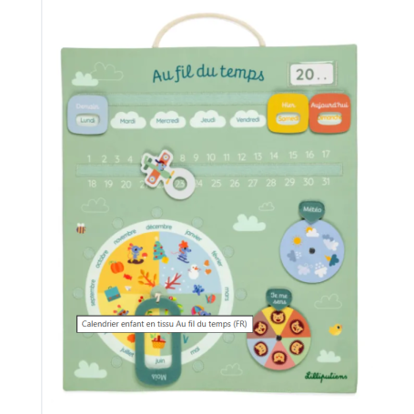 Pass the Time Fabric Wall Calendar - Lilliputiens