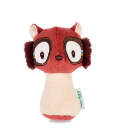 Elvis the Lemur Plush Squeaker Rattle - Lilliputiens